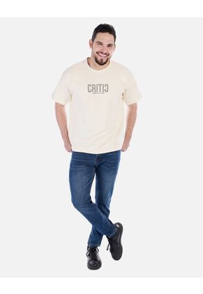 Camiseta Ajustada De Hombre Cuello Redondo
