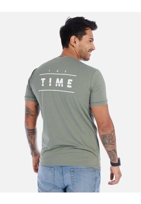 Camiseta Para Hombre Estampado Cuello Redondo