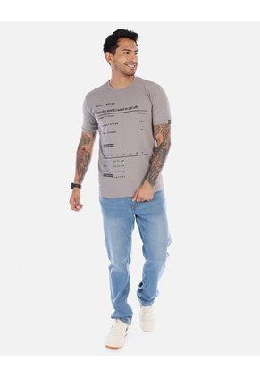 Camiseta Para Hombre Estampado Cuello Redondo