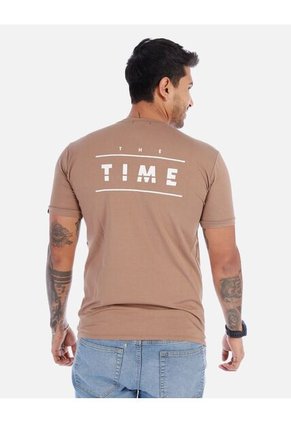 Camiseta Para Hombre Estampado Cuello Redondo