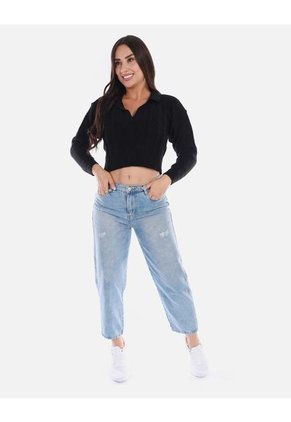 Buzo Tipo Polo Tejido Mujer