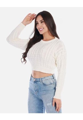 Buzo Tejido Mujer Estilo Básico