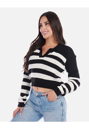 Buzo Tejido A Rayas Mujer