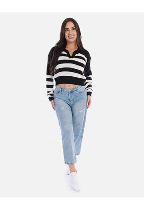 Buzo Tejido A Rayas Mujer