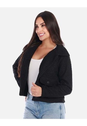Chaqueta Corta Mujer Textura Suave