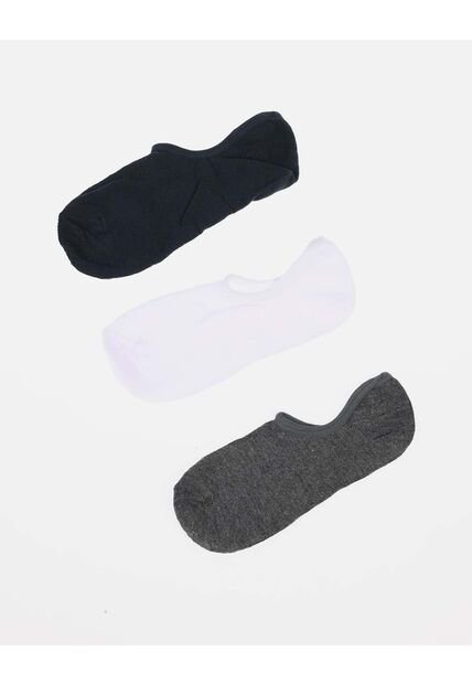 Pack X3 Media Tobillera Unicolor Para Mujer