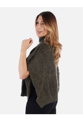 Ruana Tejida Manga Corta Mujer