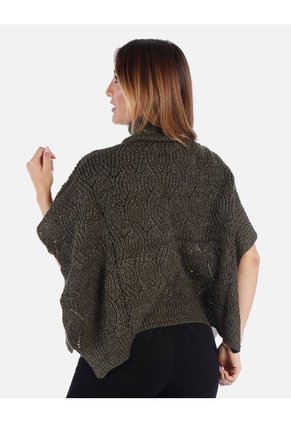 Ruana Tejida Manga Corta Mujer