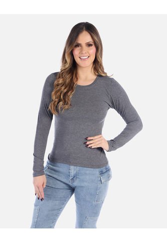 Camiseta Manga Larga Básica Para Mujer Arequipe