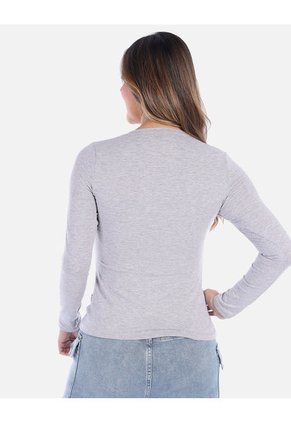 Camiseta Manga Larga Básica Para Mujer