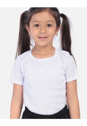 Camiseta Acanalada Cuello Redondo Colegial Unisex