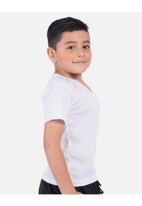 Pack X3 Camiseta Acanalada Cuello V Colegial Unisex