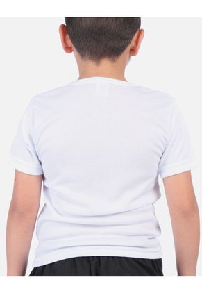 Camiseta Acanalada Cuello Redondo Colegial Unisex