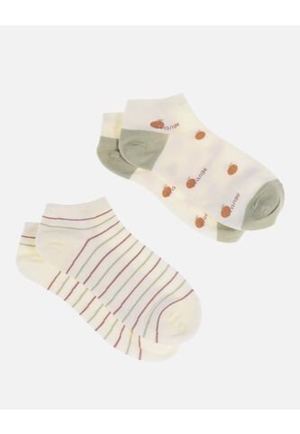 Pack X2 Media Tobillera Estampado De Cerezas. Arequipe