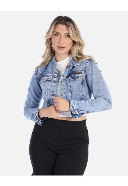Chaqueta Corta En Denim Para Mujer