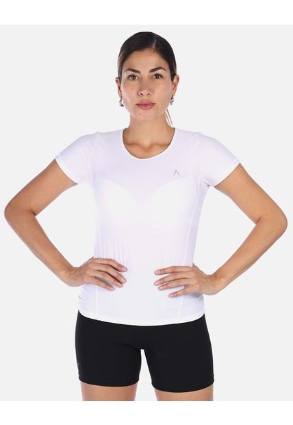 Camiseta shops blanca lycra mujer