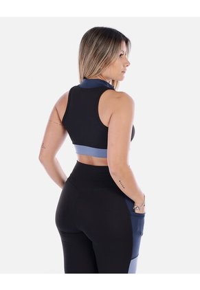 Top Deportivo De Mujer Con Cremallera Frontal