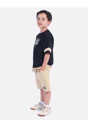 Conjunto De Camiseta Y Bermuda Beige Para Niño | Arequipe