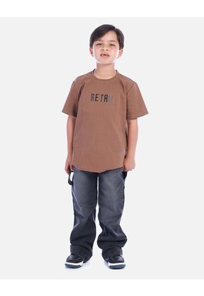 Camiseta Casual Marrón Para Niño | Arequipe