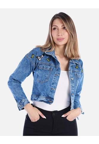Chaqueta Jean Azul Con Apliques Mujer Arequipe moda dulce