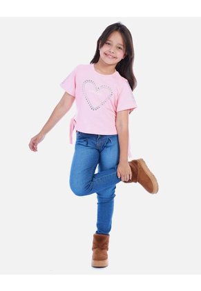 Blusa Rosada Con Corazón Para Niña | Arequipe