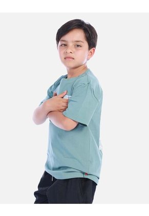 Camiseta Casual Verde Menta Para Niño | Arequipe
