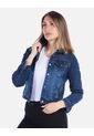 Chaqueta Jean Clásica Azul Oscuro de Arequipe moda dulce