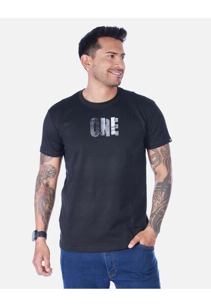 Camiseta Negra Casual Con Estampado