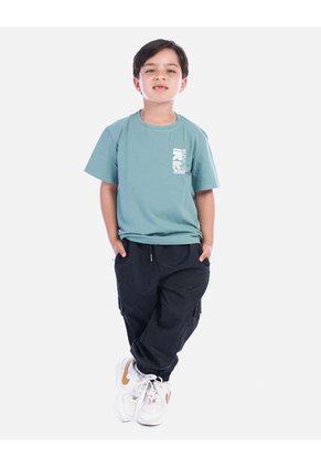 Camiseta Casual Verde Menta Para Niño | Arequipe
