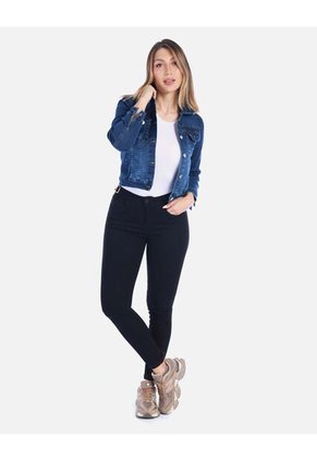 Chaqueta Jean Clásica Azul Oscuro