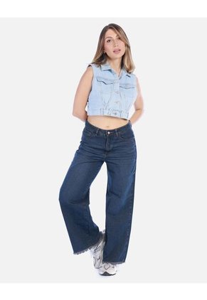 Chaleco De Jean Corto Para Mujer