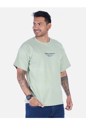 Camiseta Oversize Verde Menta Para Hombre