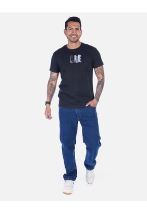 Camiseta Negra Casual Con Estampado
