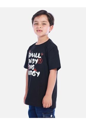 Camiseta Negra Con Mensaje Para Niño | Arequipe