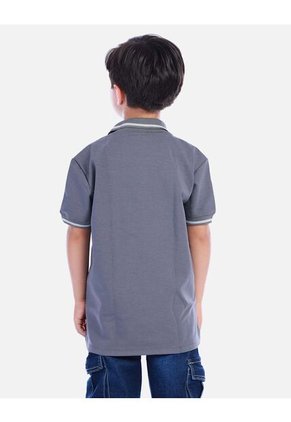 Camiseta Tipo Polo Gris Para Niño | Arequipe