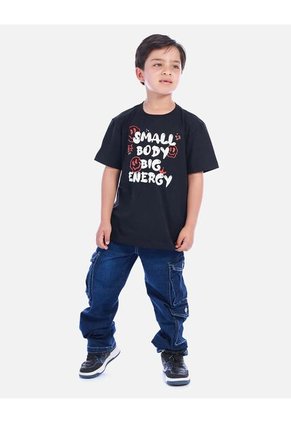 Camiseta Negra Con Mensaje Para Niño | Arequipe