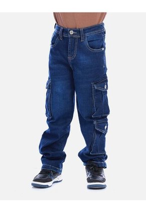 Pantalón Jean Azul Tipo Cargo Para Niño | Arequipe