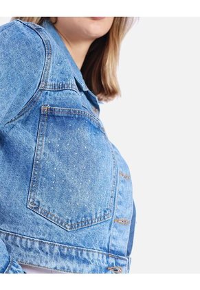 Chaqueta Jean Corta Con Stretch Para Mujer