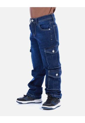 Pantalón Jean Azul Tipo Cargo Para Niño | Arequipe