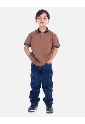Pantalón Jean Azul Tipo Cargo Para Niño | Arequipe