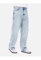 Jean Recto Cintas / Wide Leg Para Hombre - Azul Hielo de Arequipe moda dulce