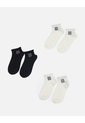 Set X 3 Medias Tobilleras De Algodón Borde Rizado Para Mujer de Arequipe moda dulce