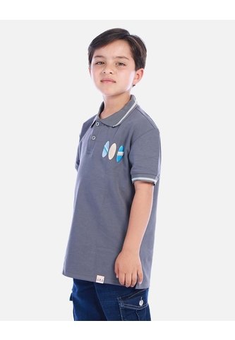 Camiseta Tipo Polo Gris Para Niño | Arequipe Arequipe moda dulce