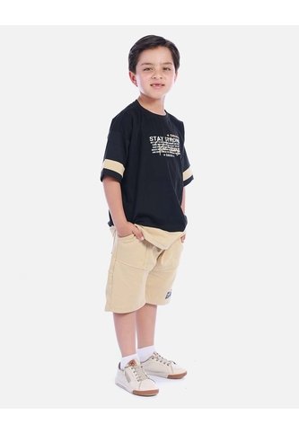 Conjunto De Camiseta Y Bermuda Beige Para Niño | Arequipe Arequipe moda dulce