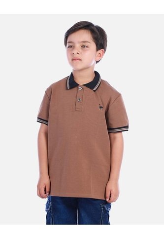 Camiseta Tipo Polo Camel Para Niño | Arequipe Arequipe moda dulce