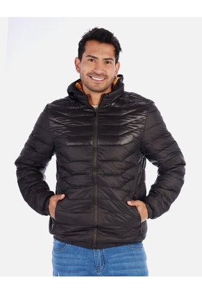 Chaqueta Acolchada Hombre Con Capucha