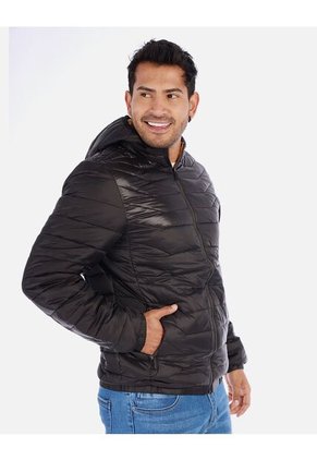 Chaqueta Acolchada Hombre Con Capucha