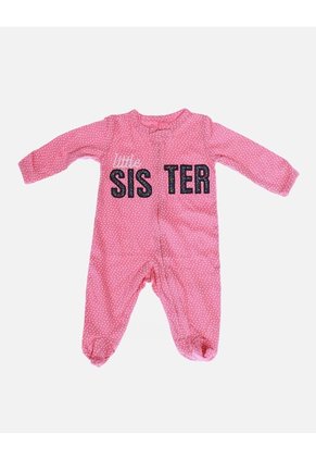 Pijama Enteriza Little Sister Fucsia Para Bebé