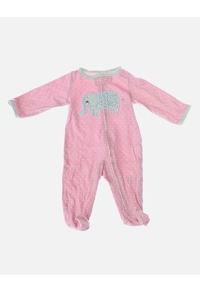 Pijama Enteriza Elefante Rosada Para Bebé