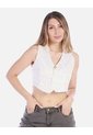 Chaleco Blusa Corto Blanco Para Mujer de Arequipe moda dulce